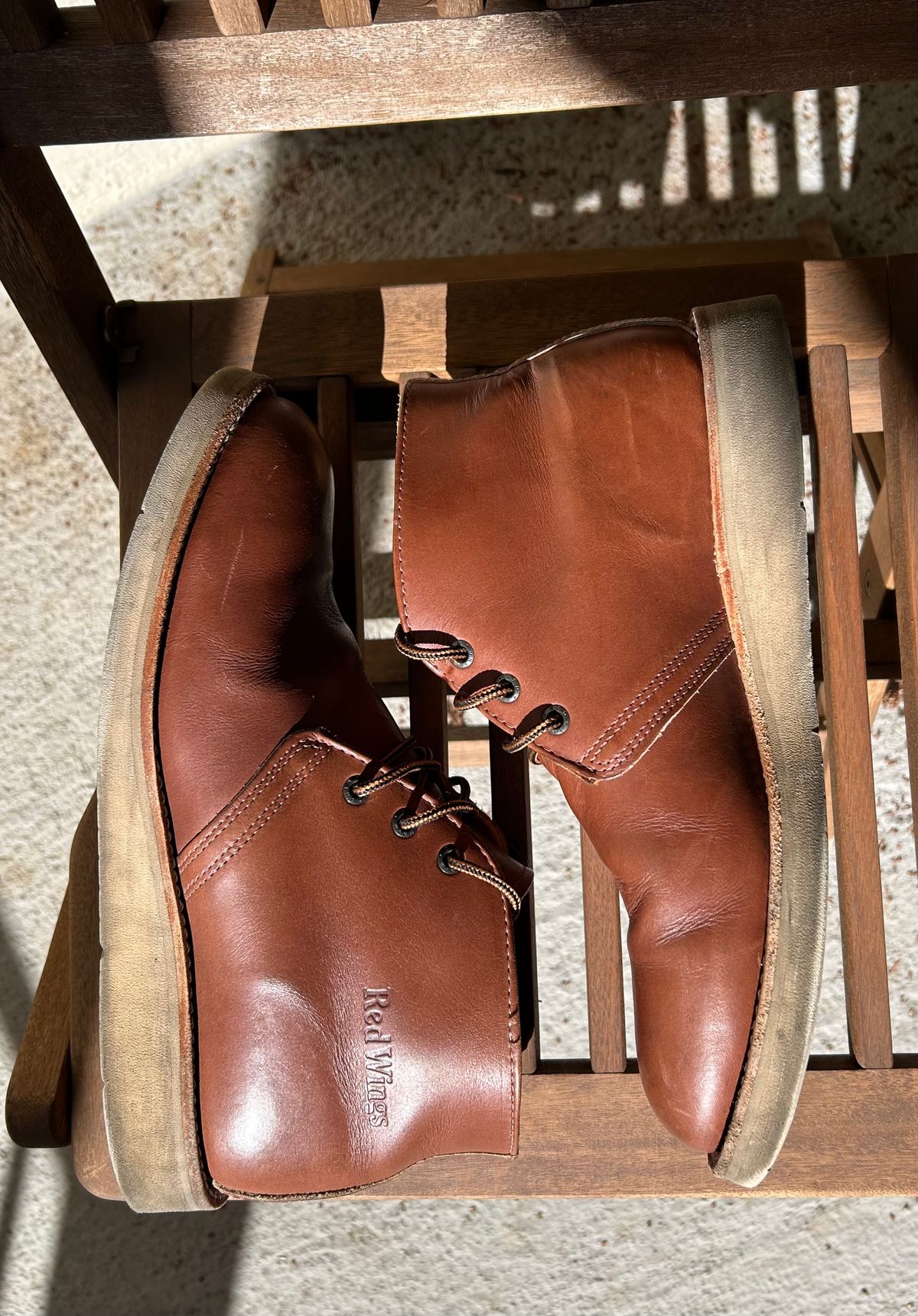 Photo by BxPx on March 2, 2025 of the Red Wing Traction Tred Chukka in Unknown Leather.