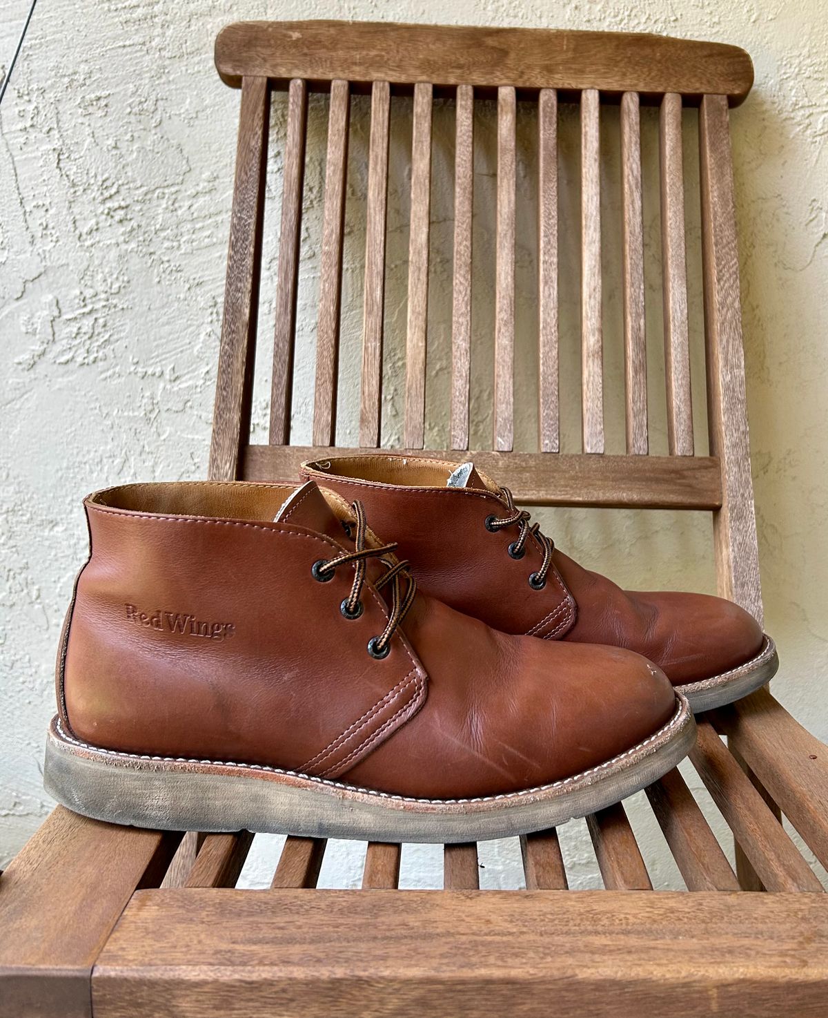 Photo by BxPx on April 5, 2025 of the Red Wing Traction Tred Chukka in Unknown Leather.