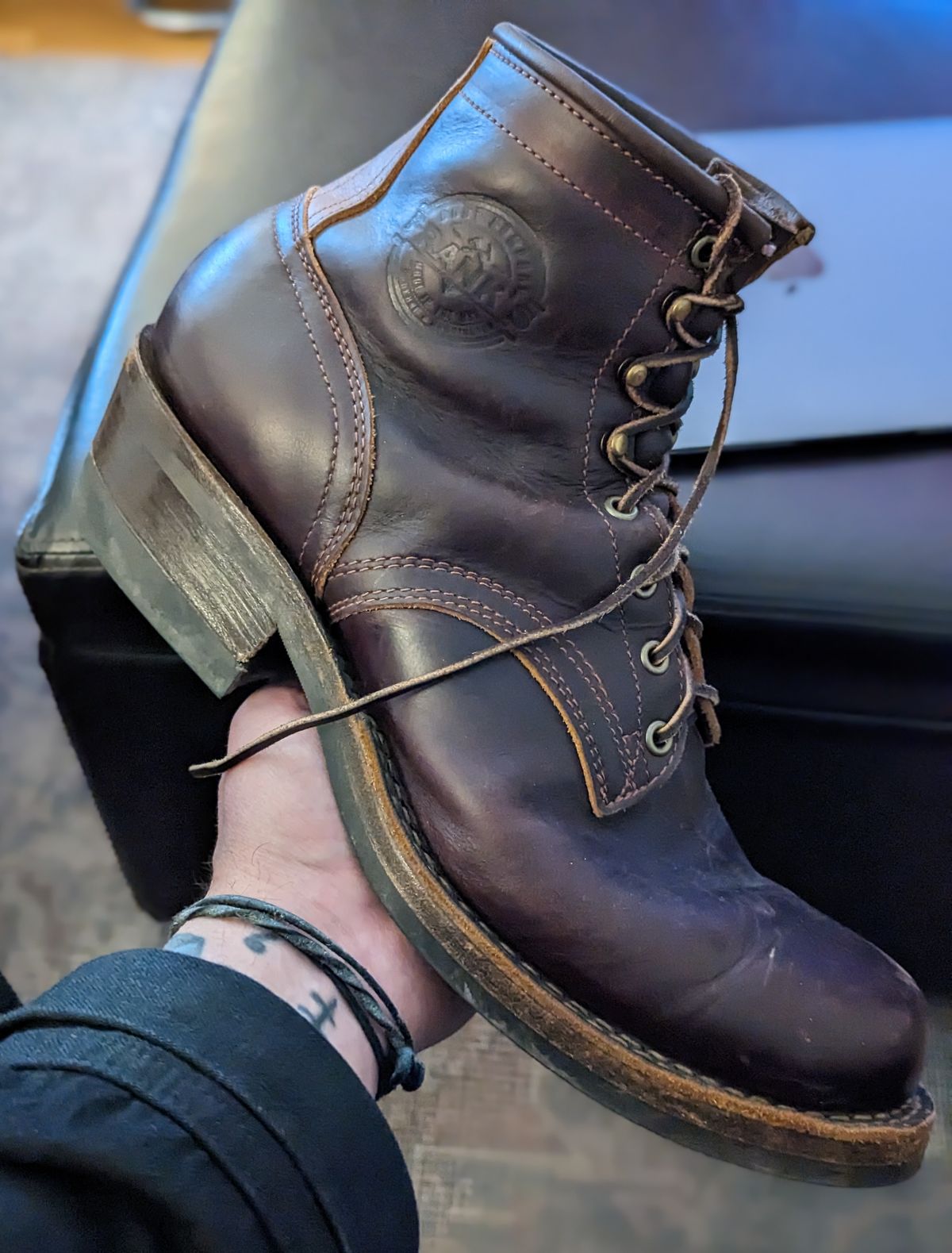 Photo by demo on April 5, 2023 of the Frank's Boots Wilshire in Seidel Brown Domain.