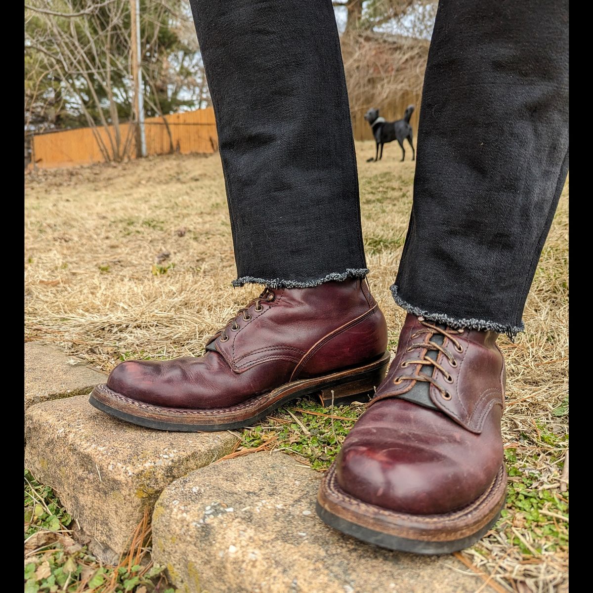 Photo by demo on February 10, 2024 of the White's 350 Cruiser in Horween Burgundy Chromexcel.