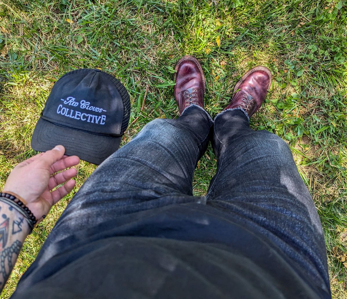 Photo by demo on June 29, 2024 of the White's 350 Cruiser in Horween Burgundy Chromexcel.