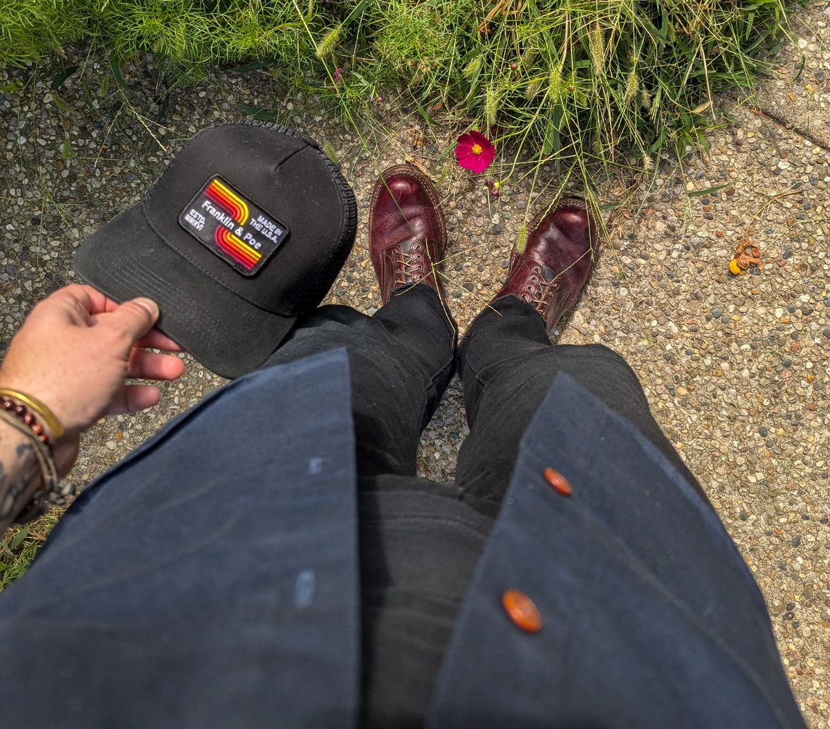 Photo by demo on August 11, 2024 of the White's 350 Cruiser in Horween Burgundy Chromexcel.