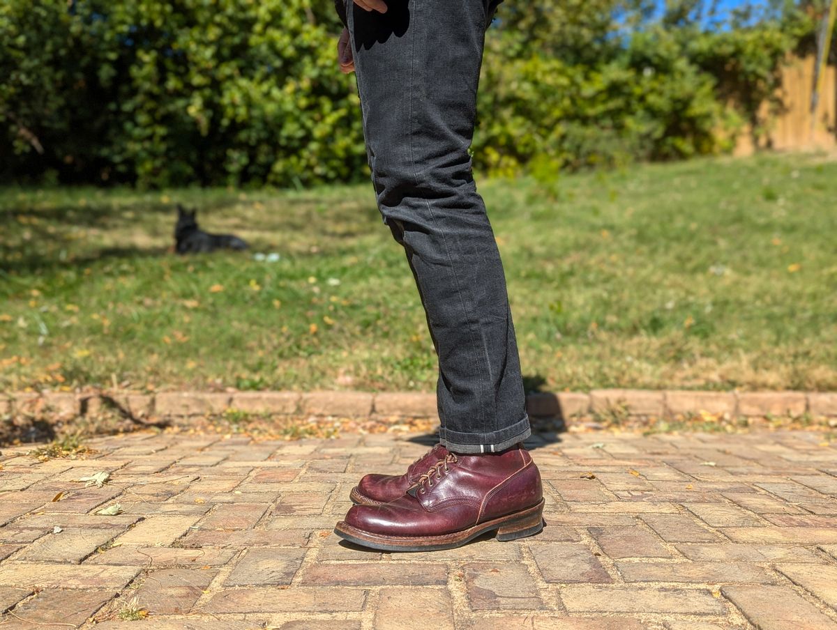Photo by demo on October 17, 2024 of the White's 350 Cruiser in Horween Burgundy Chromexcel.