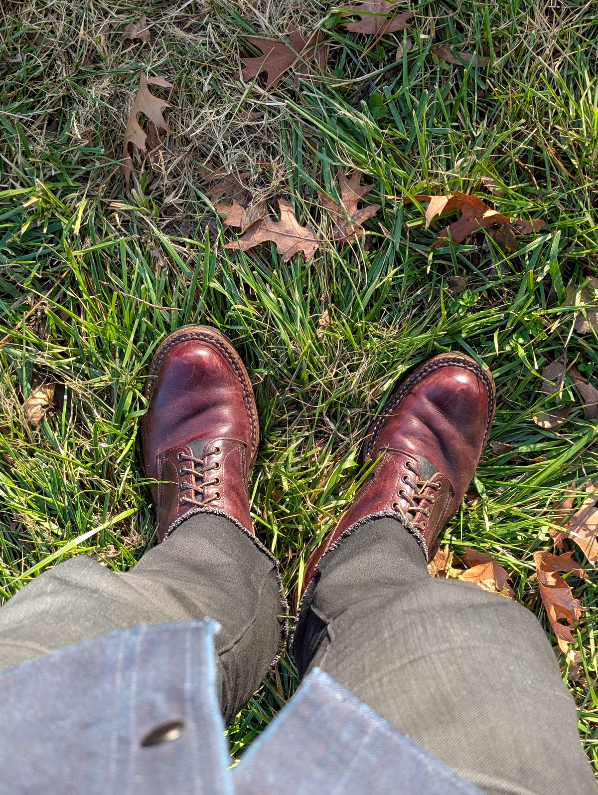 Photo by demo on December 16, 2024 of the White's 350 Cruiser in Horween Burgundy Chromexcel.