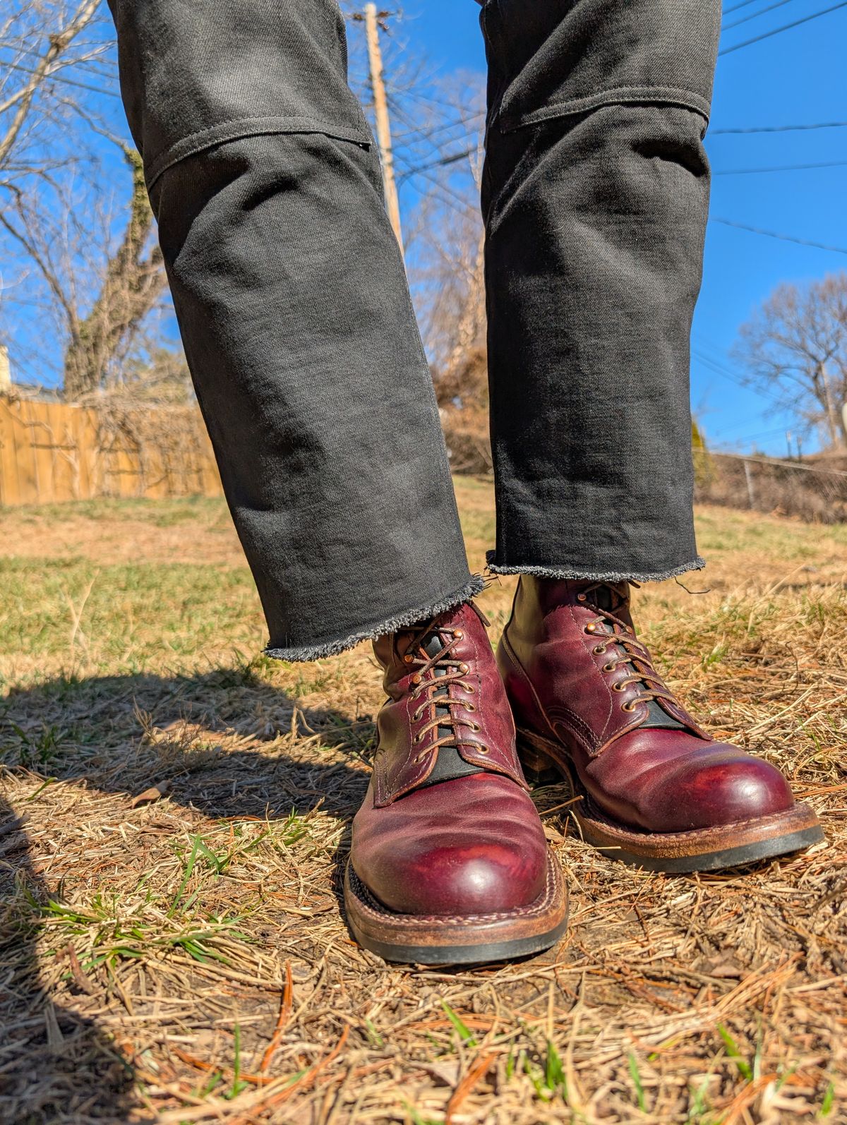 Photo by demo on February 18, 2026 of the White's 350 Cruiser in Horween Burgundy Chromexcel.