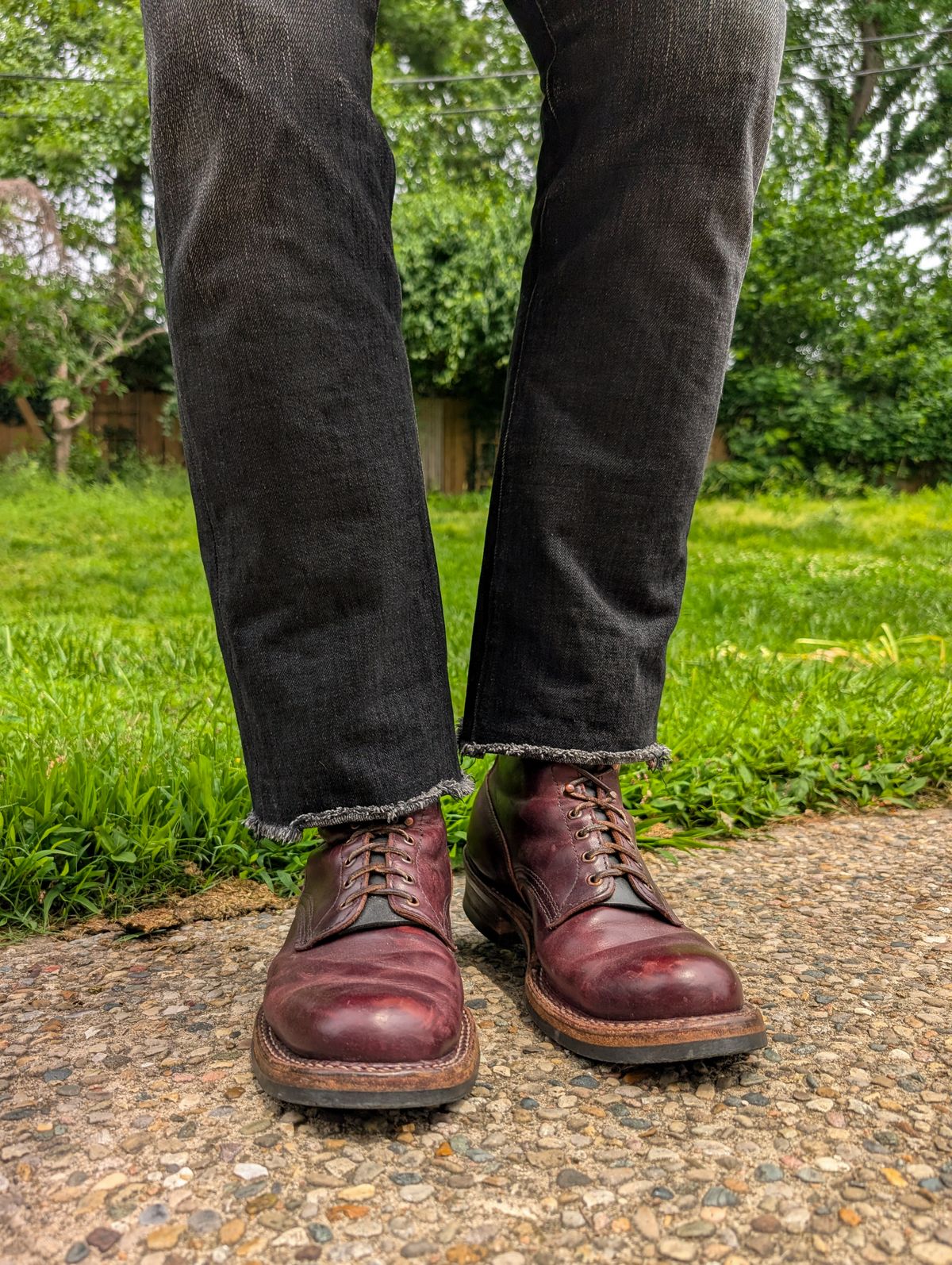 Photo by demo on May 29, 2026 of the White's 350 Cruiser in Horween Burgundy Chromexcel.