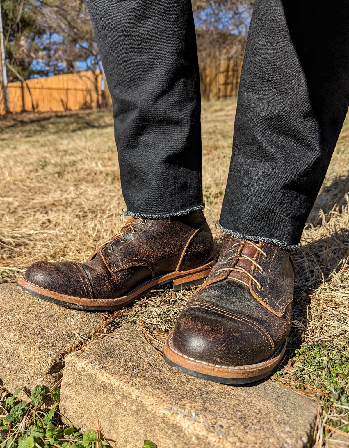 Photo by demo on January 18, 2024 of the Truman Service Boot in Horween Java Waxed Flesh.