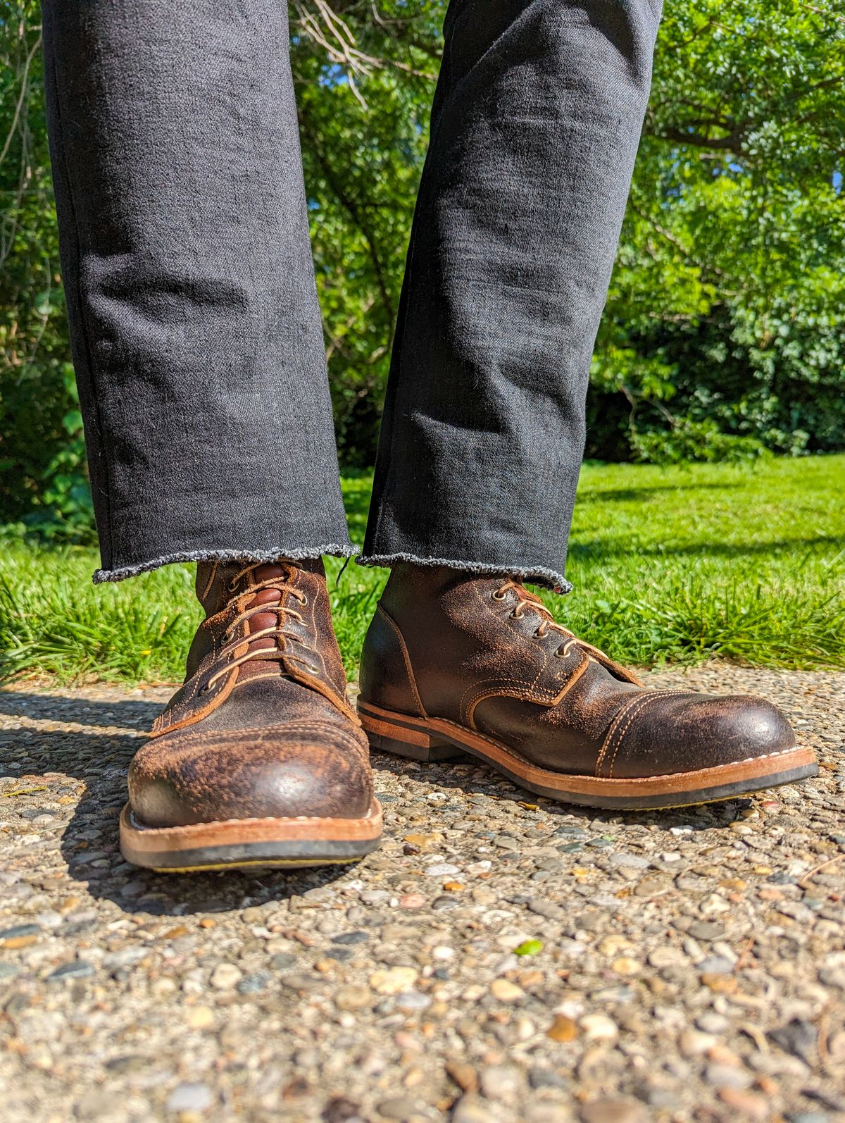 Photo by demo on May 21, 2024 of the Truman Service Boot in Horween Java Waxed Flesh.