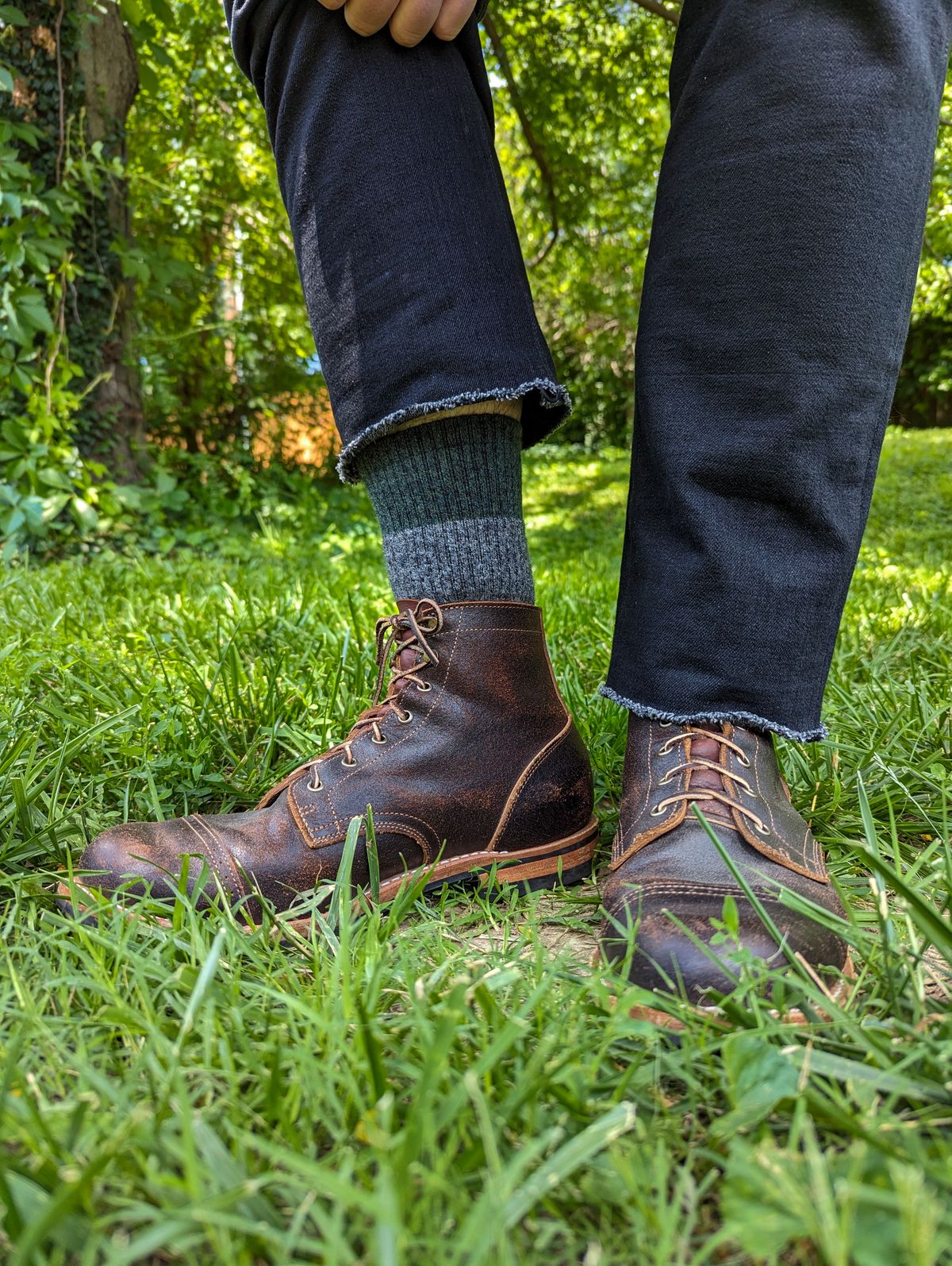 Photo by demo on May 21, 2024 of the Truman Service Boot in Horween Java Waxed Flesh.