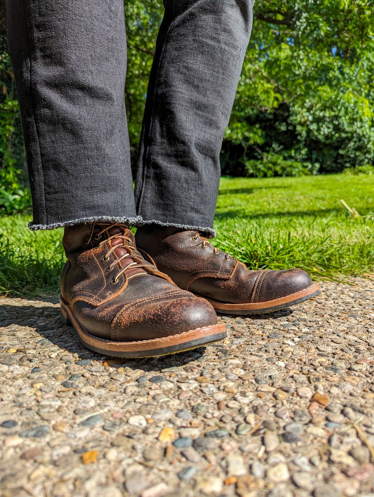 Photo by demo on May 21, 2024 of the Truman Service Boot in Horween Java Waxed Flesh.