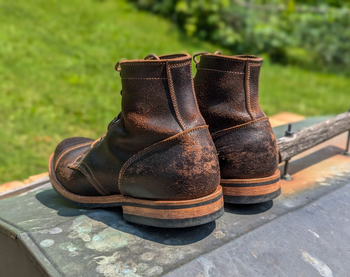 Photo by demo on July 23, 2024 of the Truman Service Boot in Horween Java Waxed Flesh.