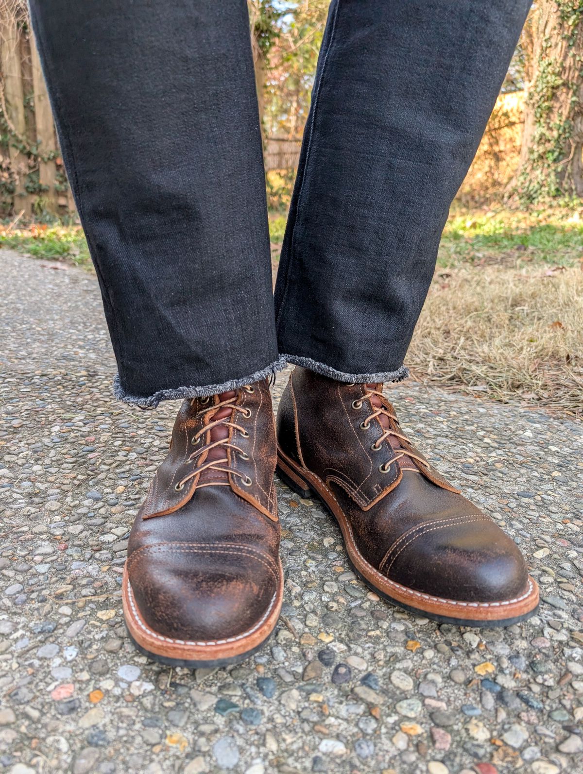 Photo by demo on December 13, 2024 of the Truman Service Boot in Horween Java Waxed Flesh.