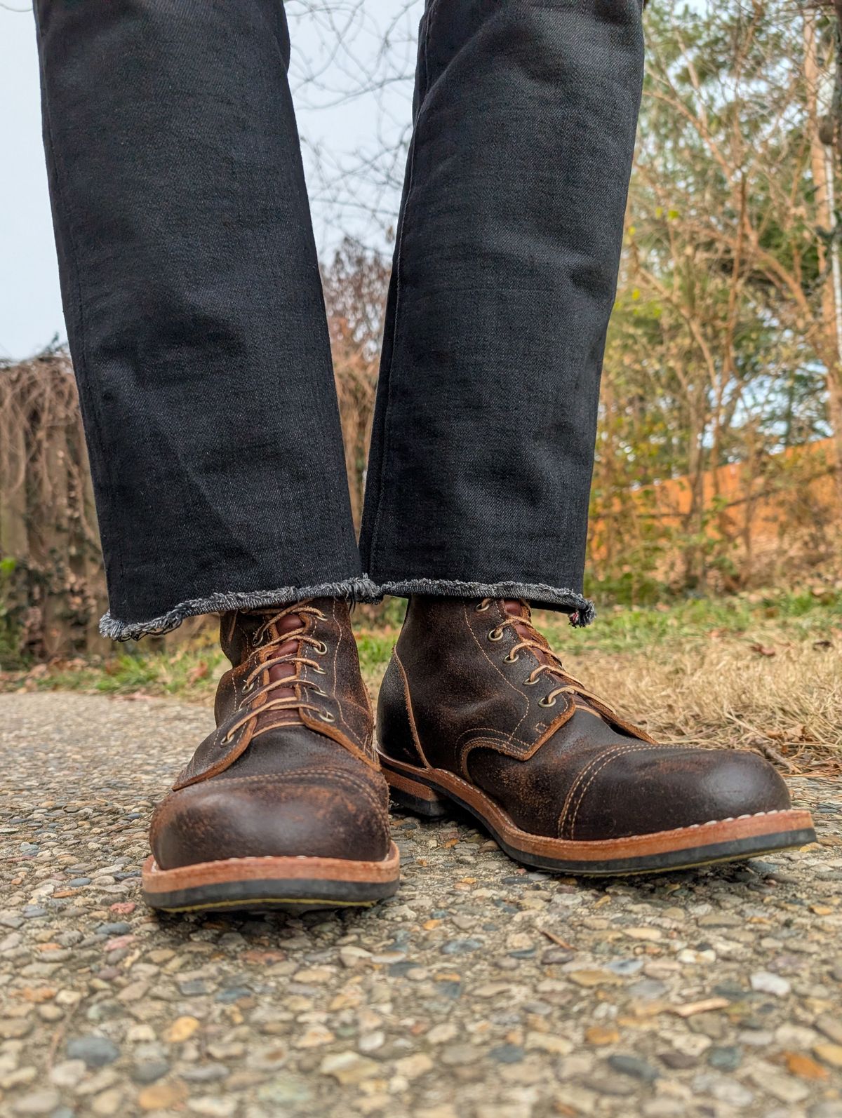 Photo by demo on December 13, 2024 of the Truman Service Boot in Horween Java Waxed Flesh.