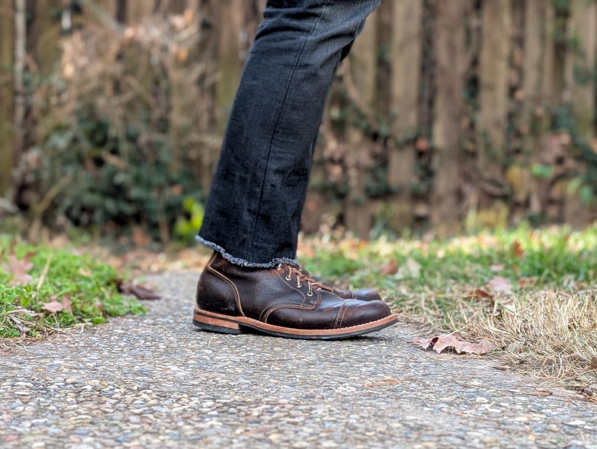 Photo by demo on December 13, 2024 of the Truman Service Boot in Horween Java Waxed Flesh.