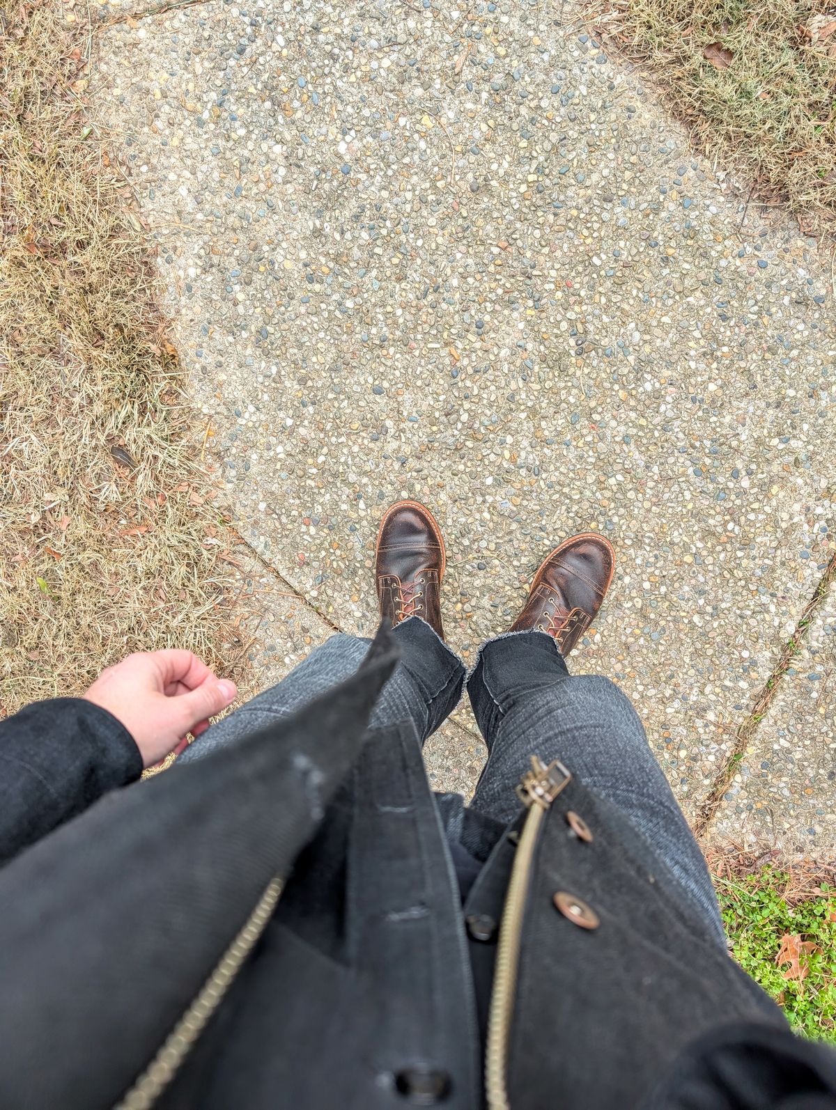 Photo by demo on December 13, 2024 of the Truman Service Boot in Horween Java Waxed Flesh.