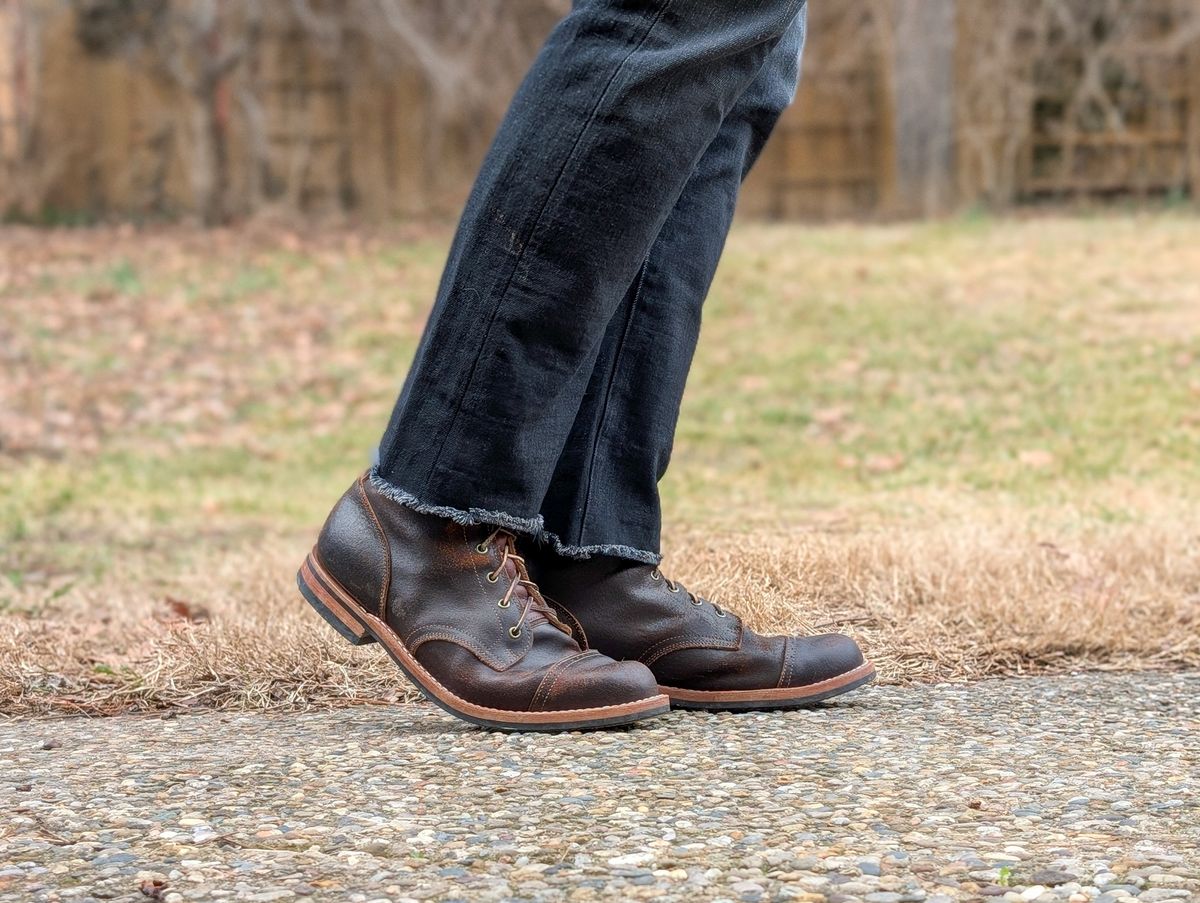 Photo by demo on February 6, 2025 of the Truman Service Boot in Horween Java Waxed Flesh.
