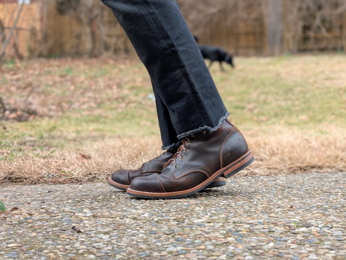 Photo by demo on February 6, 2025 of the Truman Service Boot in Horween Java Waxed Flesh.