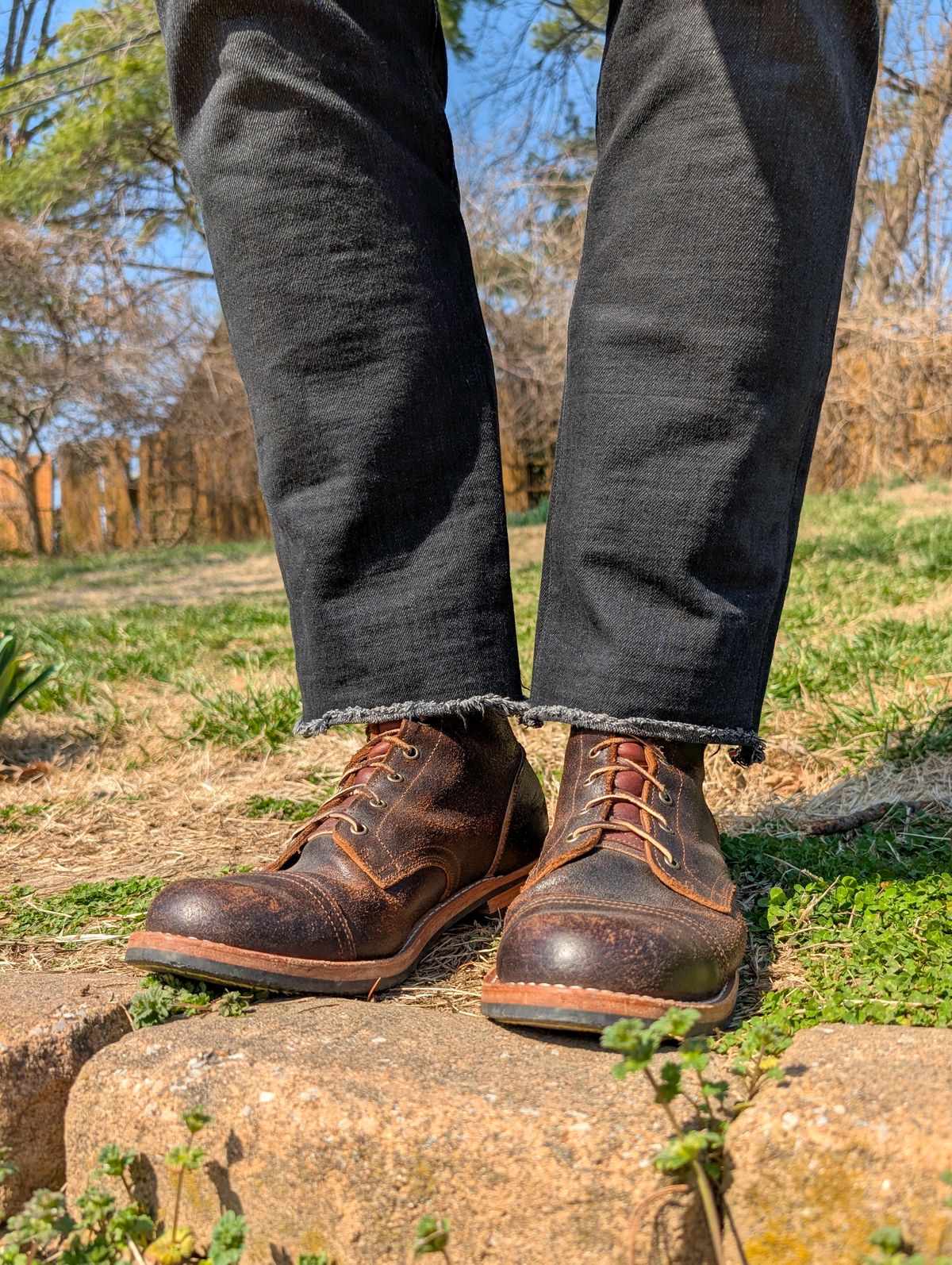 Photo by demo on March 13, 2025 of the Truman Service Boot in Horween Java Waxed Flesh.