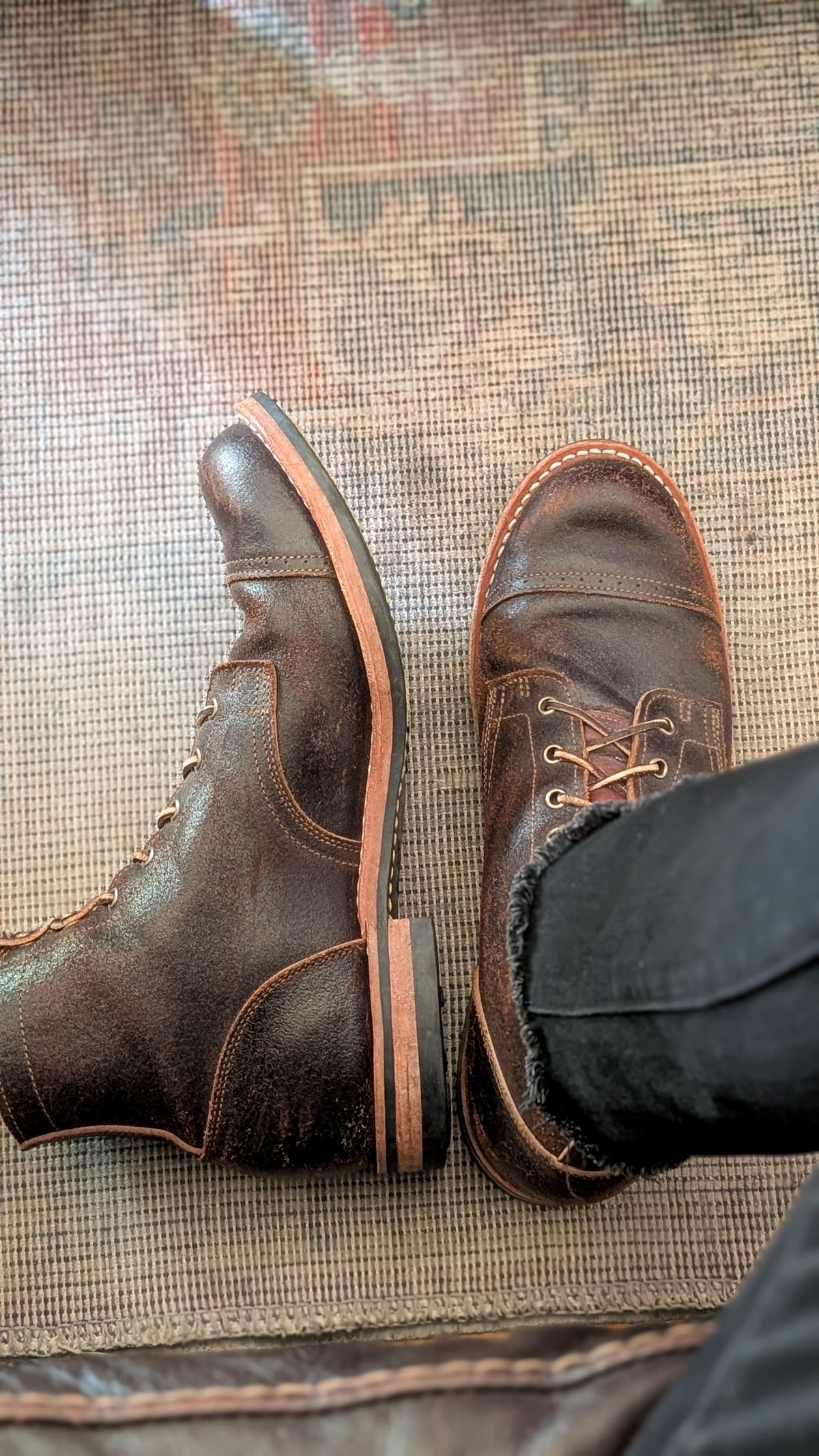 Photo by demo on June 7, 2026 of the Truman Service Boot in Horween Java Waxed Flesh.