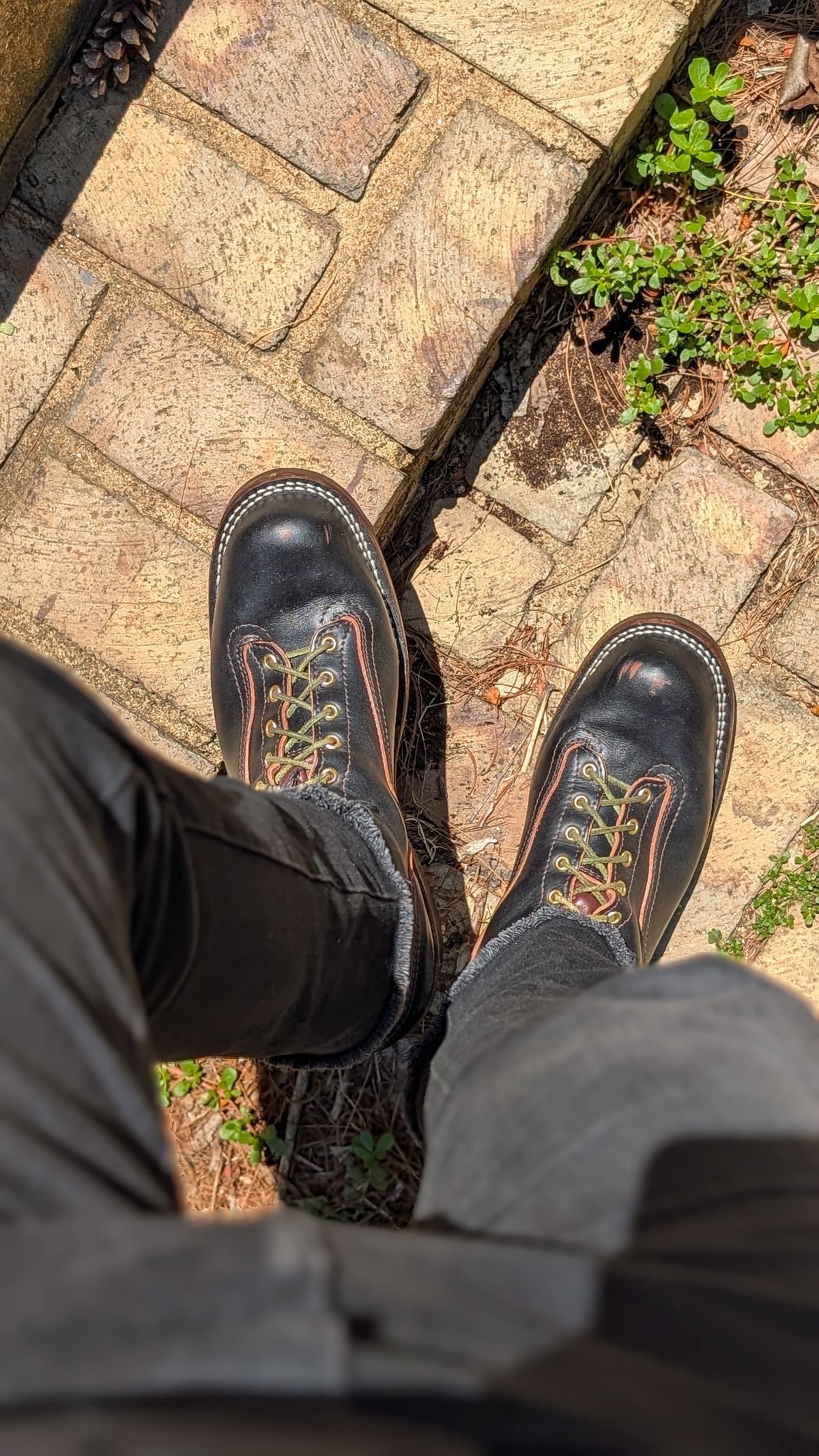Photo by demo on June 14, 2026 of the Nicks x Carl Murawski The Blackwood in Wickett & Craig Natural Veg Tan Overdyed Black.