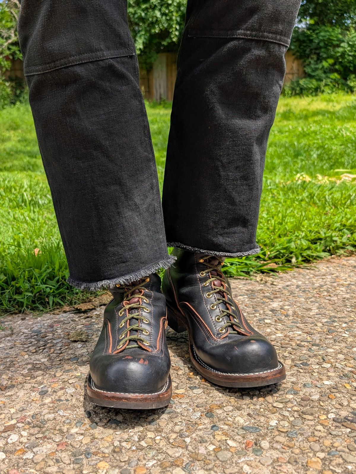 Photo by demo on May 28, 2026 of the Nicks x Carl Murawski The Blackwood in Wickett & Craig Natural Veg Tan Overdyed Black.