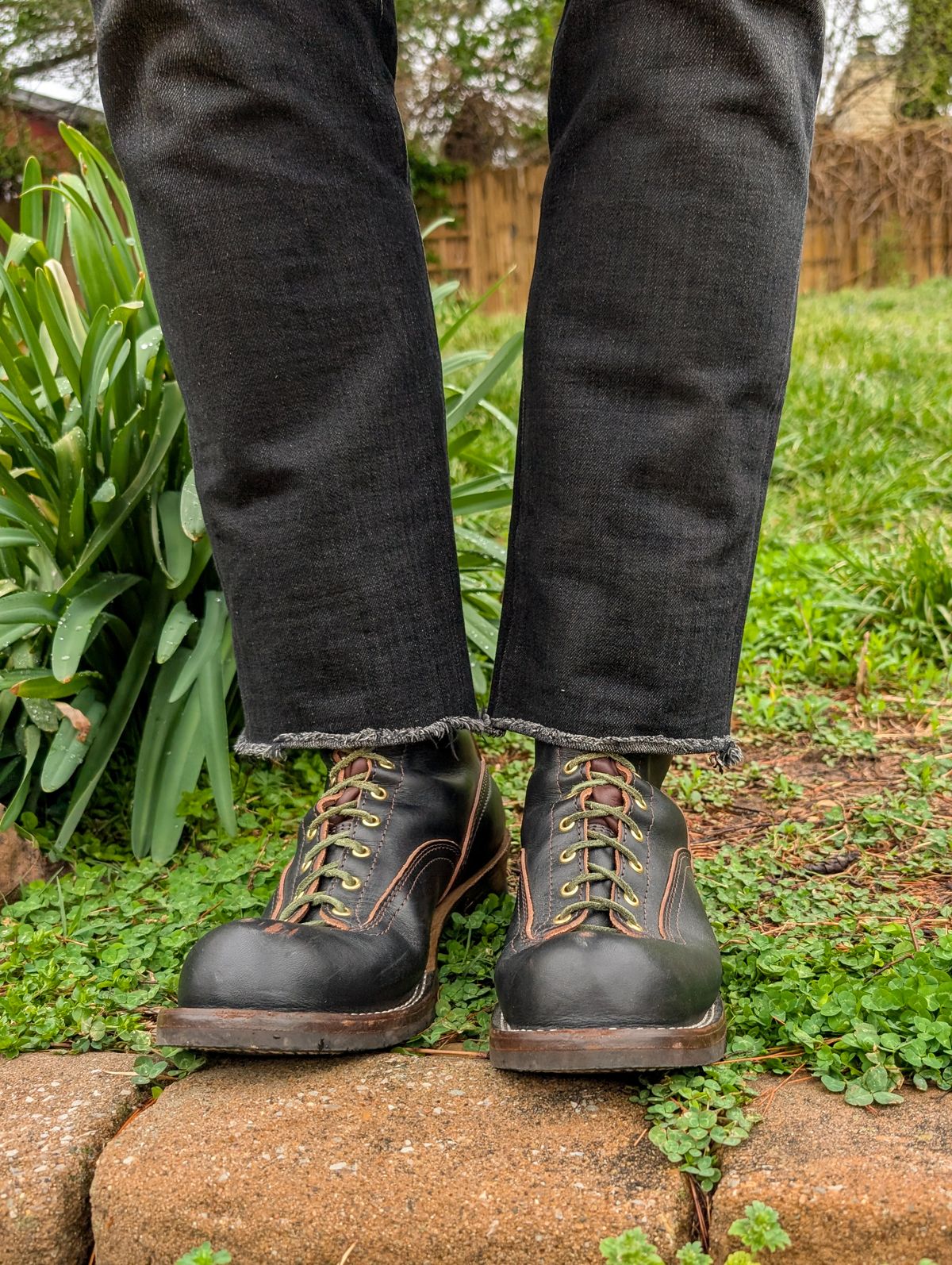 Photo by demo on April 1, 2026 of the Nicks x Carl Murawski The Blackwood in Wickett & Craig Natural Veg Tan Overdyed Black.