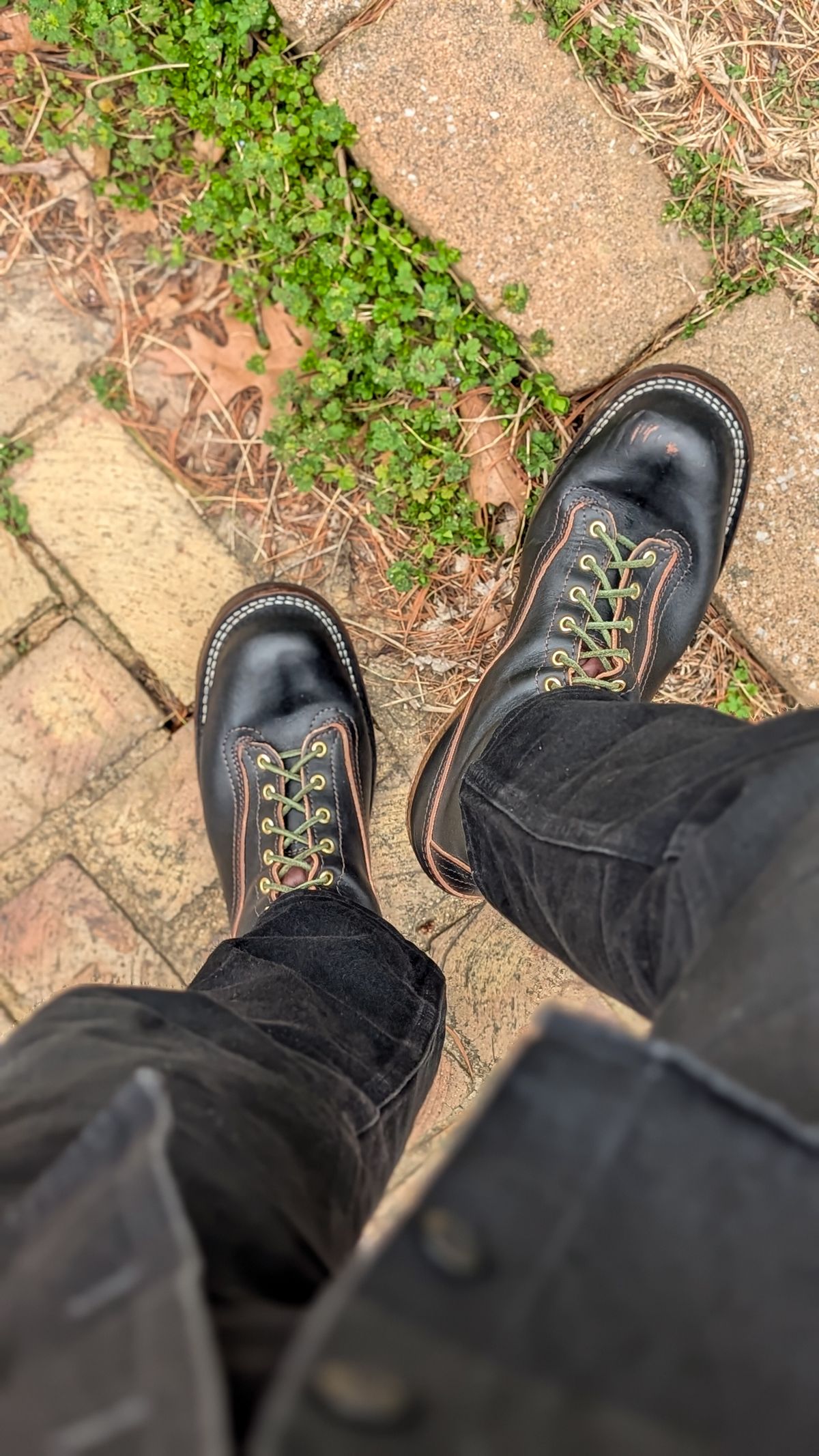 Photo by demo on March 15, 2026 of the Nicks x Carl Murawski The Blackwood in Wickett & Craig Natural Veg Tan Overdyed Black.