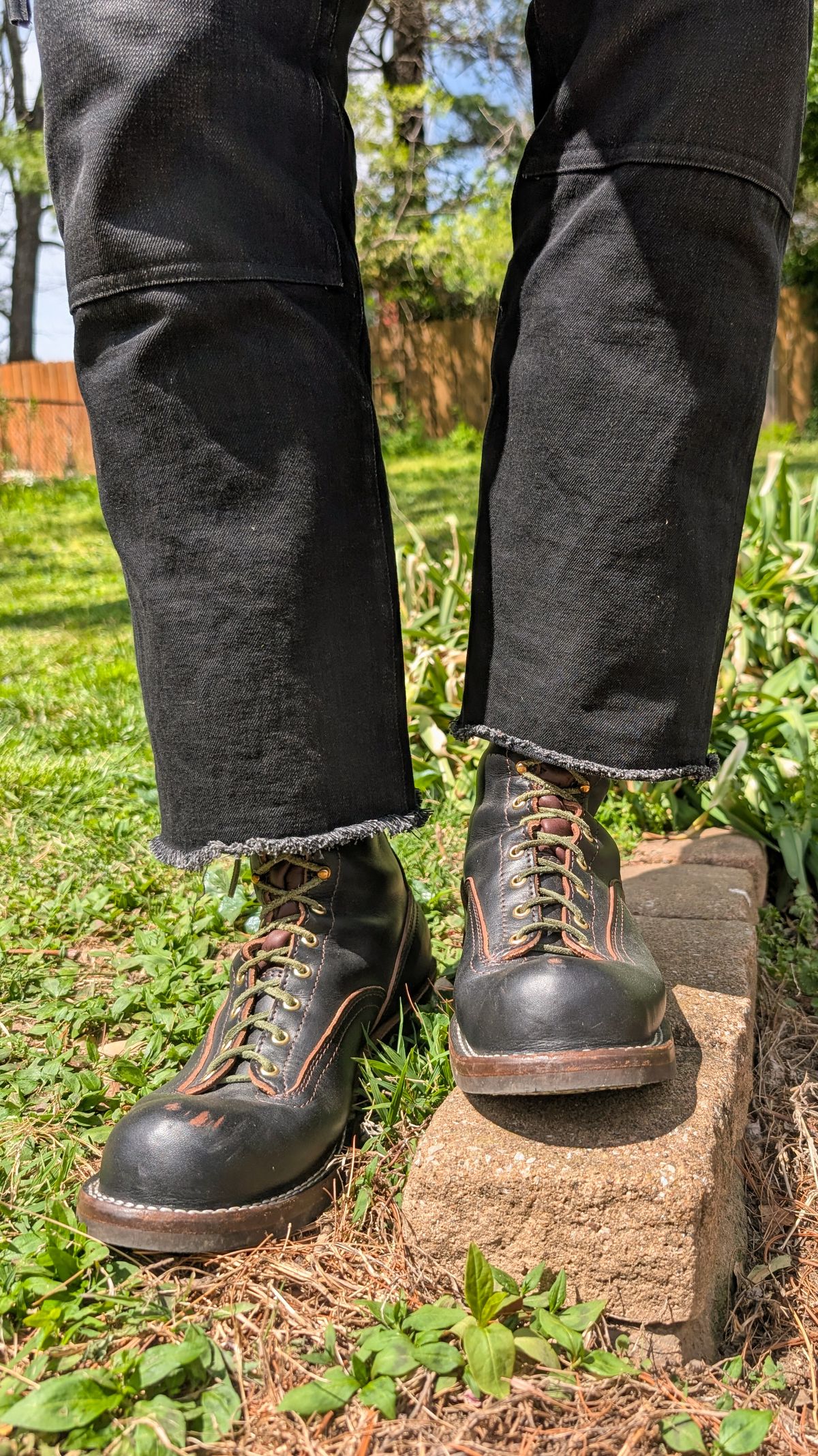 Photo by demo on April 13, 2026 of the Nicks x Carl Murawski The Blackwood in Wickett & Craig Natural Veg Tan Overdyed Black.