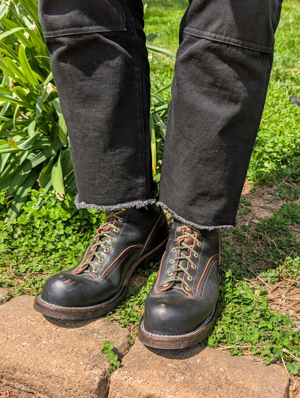 Photo by demo on April 13, 2026 of the Nicks x Carl Murawski The Blackwood in Wickett & Craig Natural Veg Tan Overdyed Black.