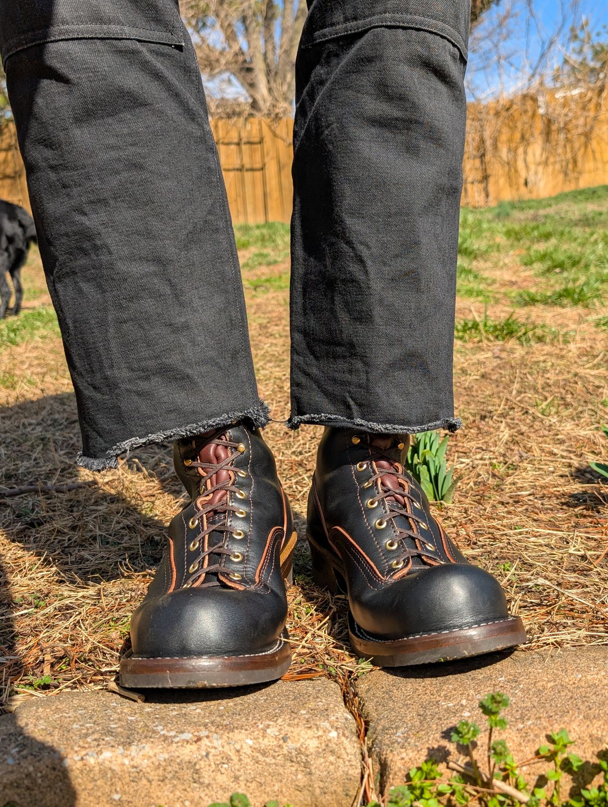 Photo by demo on March 6, 2026 of the Nicks x Carl Murawski The Blackwood in Wickett & Craig Natural Veg Tan Overdyed Black.