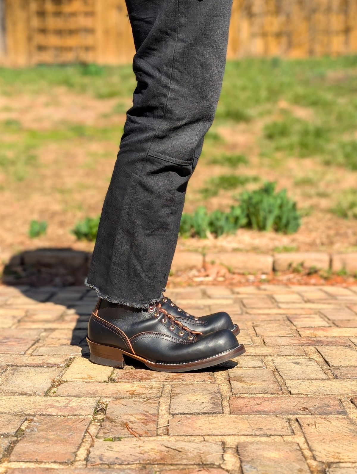 Photo by demo on March 6, 2026 of the Nicks x Carl Murawski The Blackwood in Wickett & Craig Natural Veg Tan Overdyed Black.