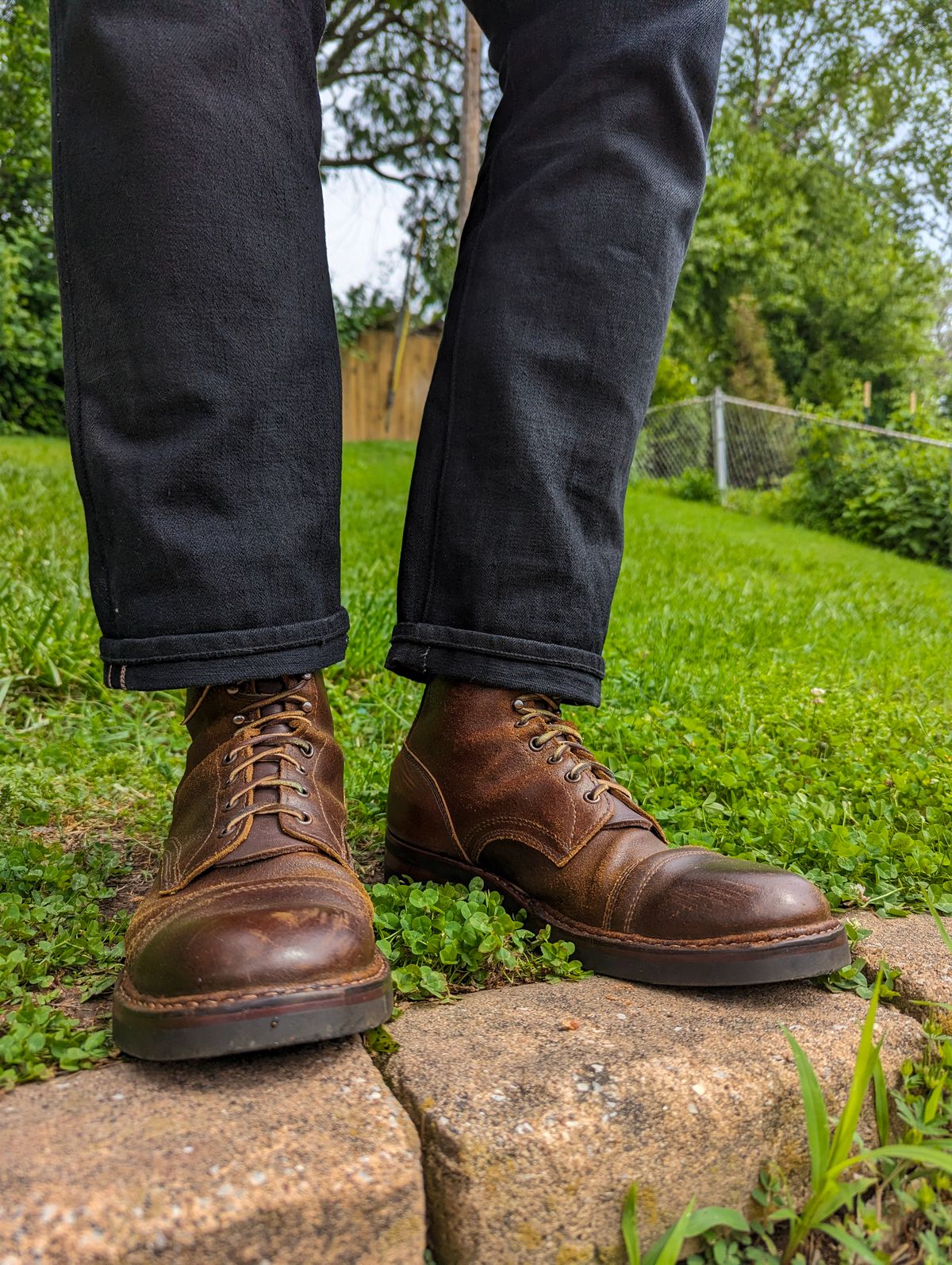 Photo by demo on May 22, 2024 of the White's MP-Sherman Toe Cap in Horween Cinnamon Waxed Flesh.