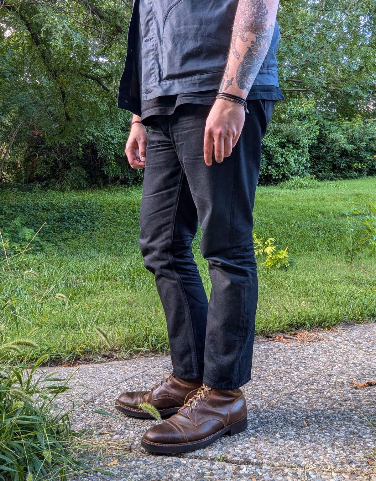 Photo by demo on July 17, 2024 of the White's MP-Sherman Toe Cap in Horween Cinnamon Waxed Flesh.