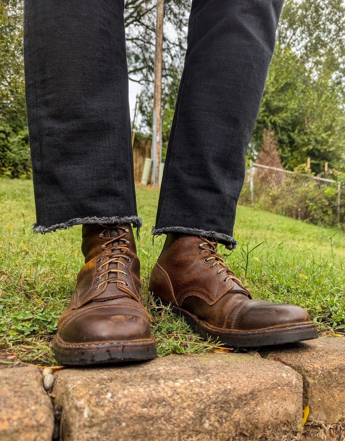 Photo by demo on September 24, 2024 of the White's MP-Sherman Toe Cap in Horween Cinnamon Waxed Flesh.