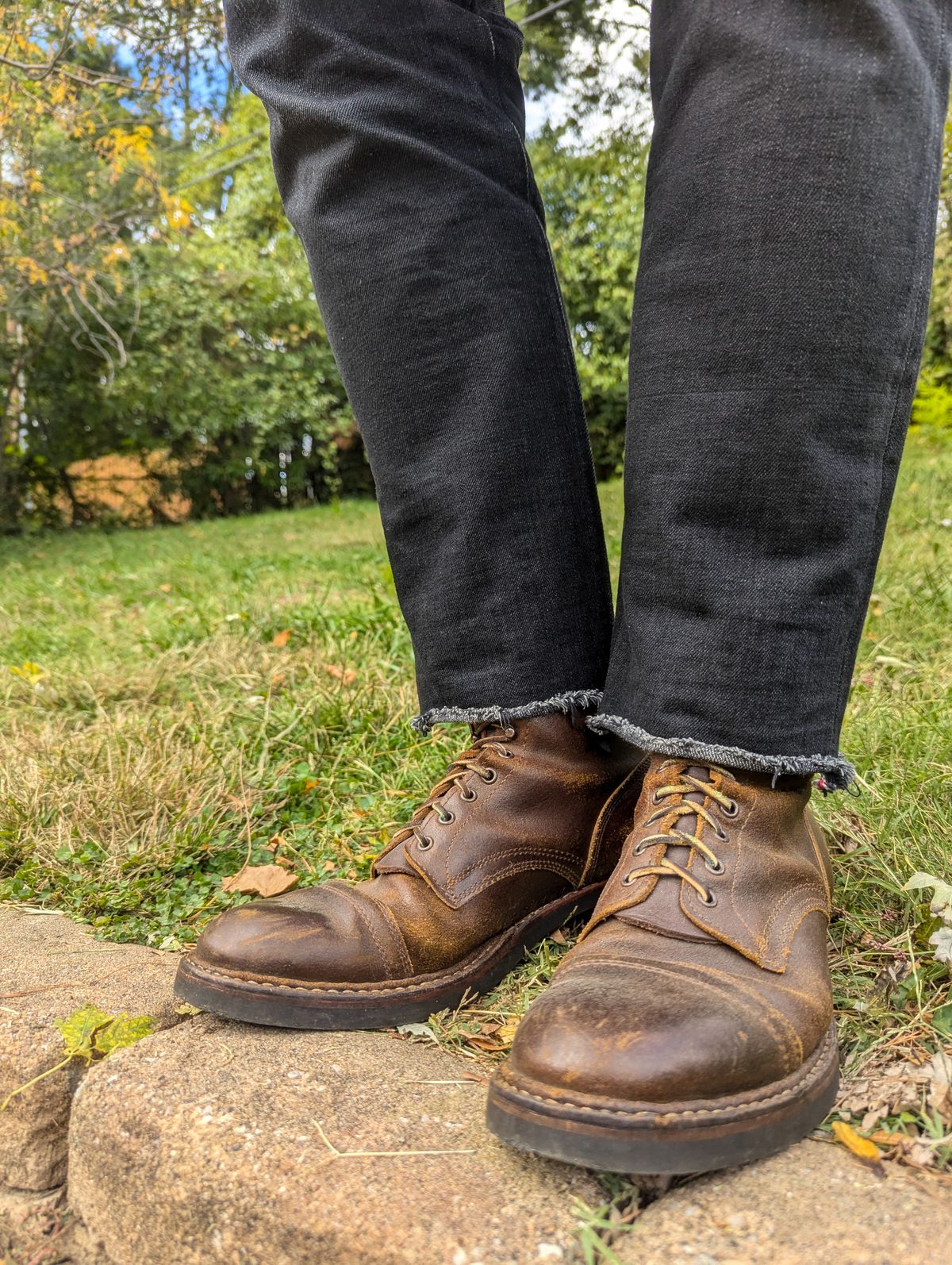 Photo by demo on October 15, 2024 of the White's MP-Sherman Toe Cap in Horween Cinnamon Waxed Flesh.