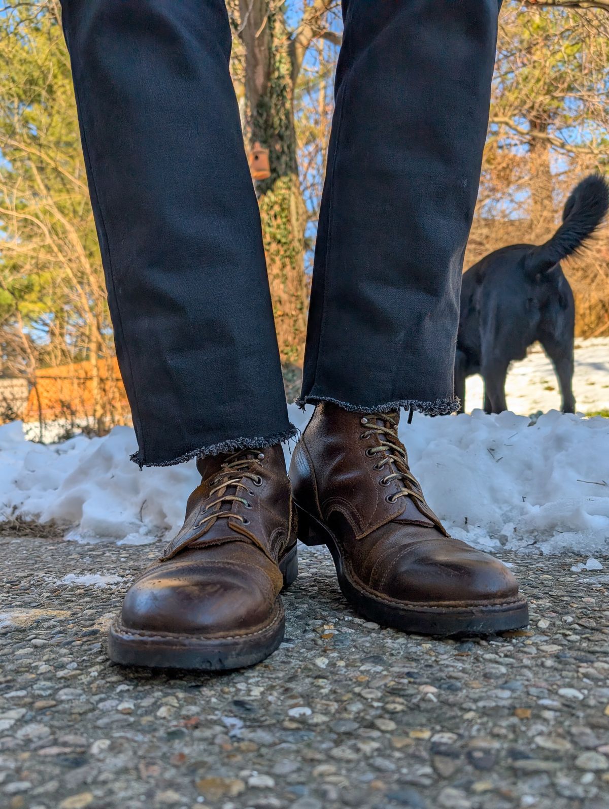 Photo by demo on January 16, 2025 of the White's MP-Sherman Toe Cap in Horween Cinnamon Waxed Flesh.