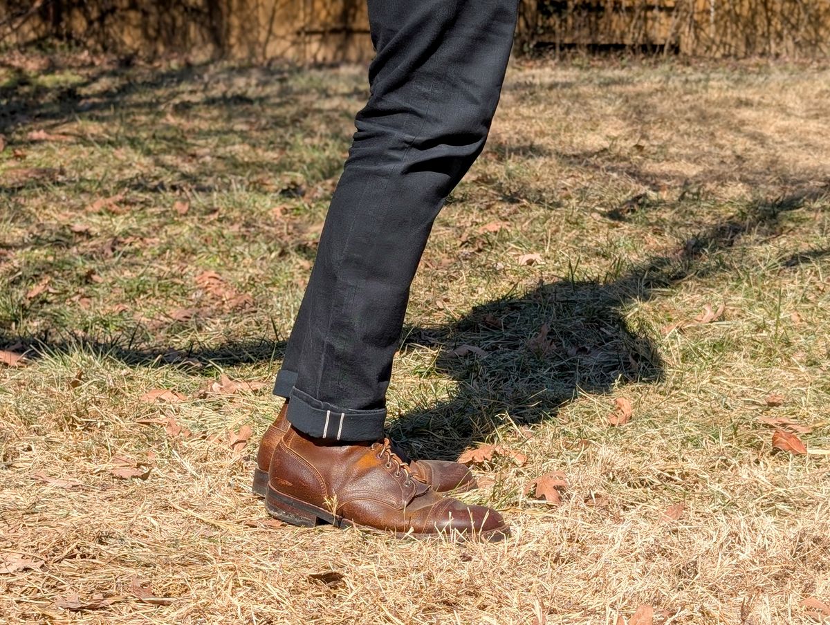 Photo by demo on January 28, 2025 of the White's MP-Sherman Toe Cap in Horween Cinnamon Waxed Flesh.