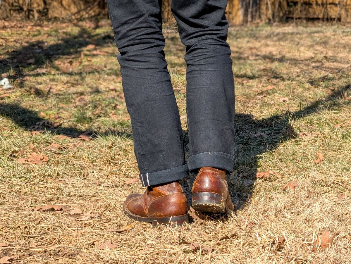 Photo by demo on January 28, 2025 of the White's MP-Sherman Toe Cap in Horween Cinnamon Waxed Flesh.