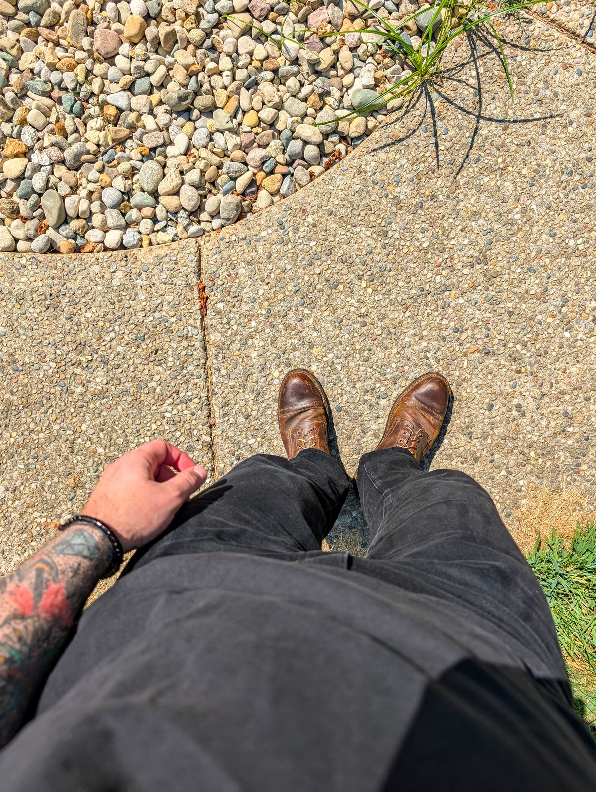 Photo by demo on August 12, 2025 of the White's MP-Sherman Toe Cap in Horween Cinnamon Waxed Flesh.