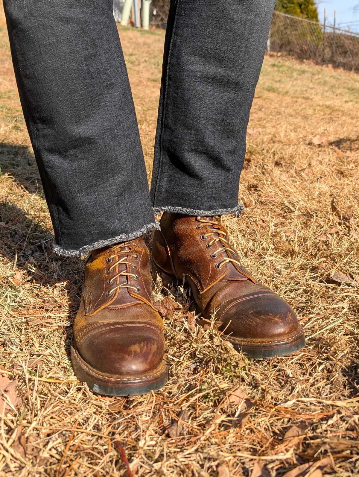 Photo by demo on January 22, 2026 of the White's MP-Sherman Toe Cap in Horween Cinnamon Waxed Flesh.