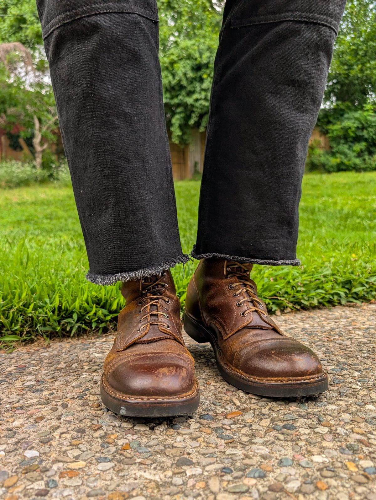 Photo by demo on June 11, 2026 of the White's MP-Sherman Toe Cap in Horween Cinnamon Waxed Flesh.