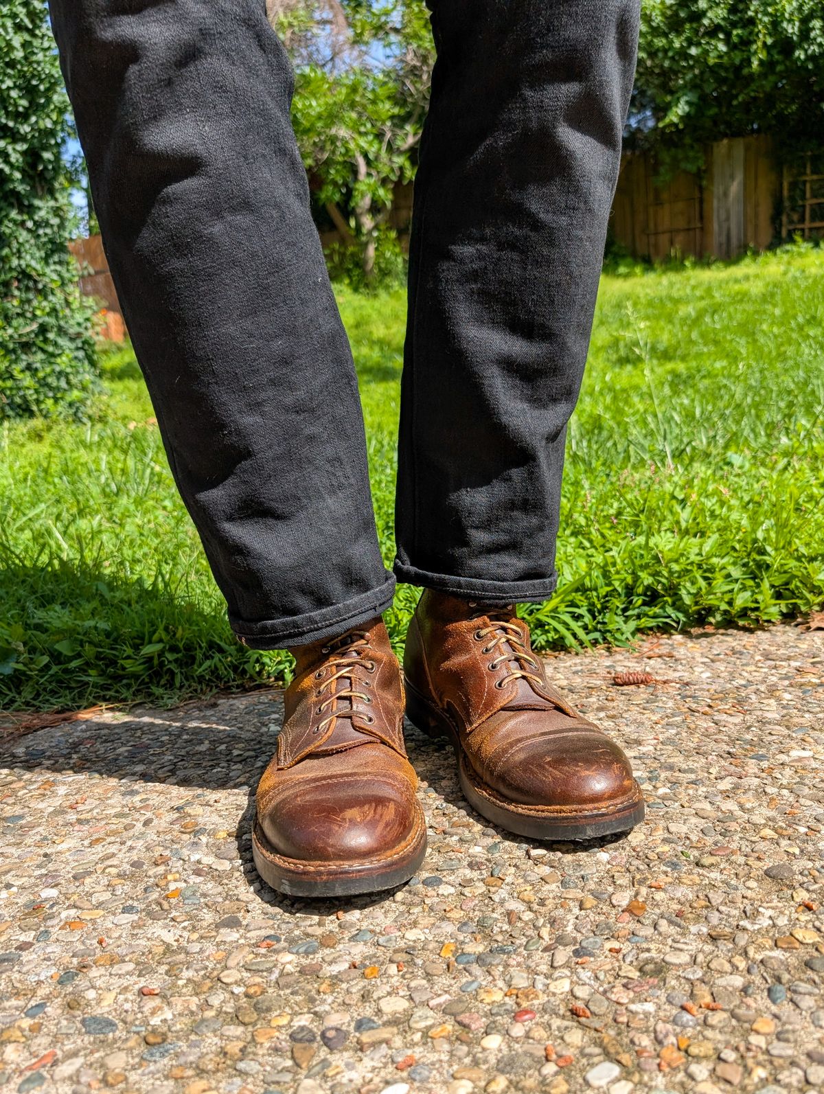 Photo by demo on May 19, 2026 of the White's MP-Sherman Toe Cap in Horween Cinnamon Waxed Flesh.