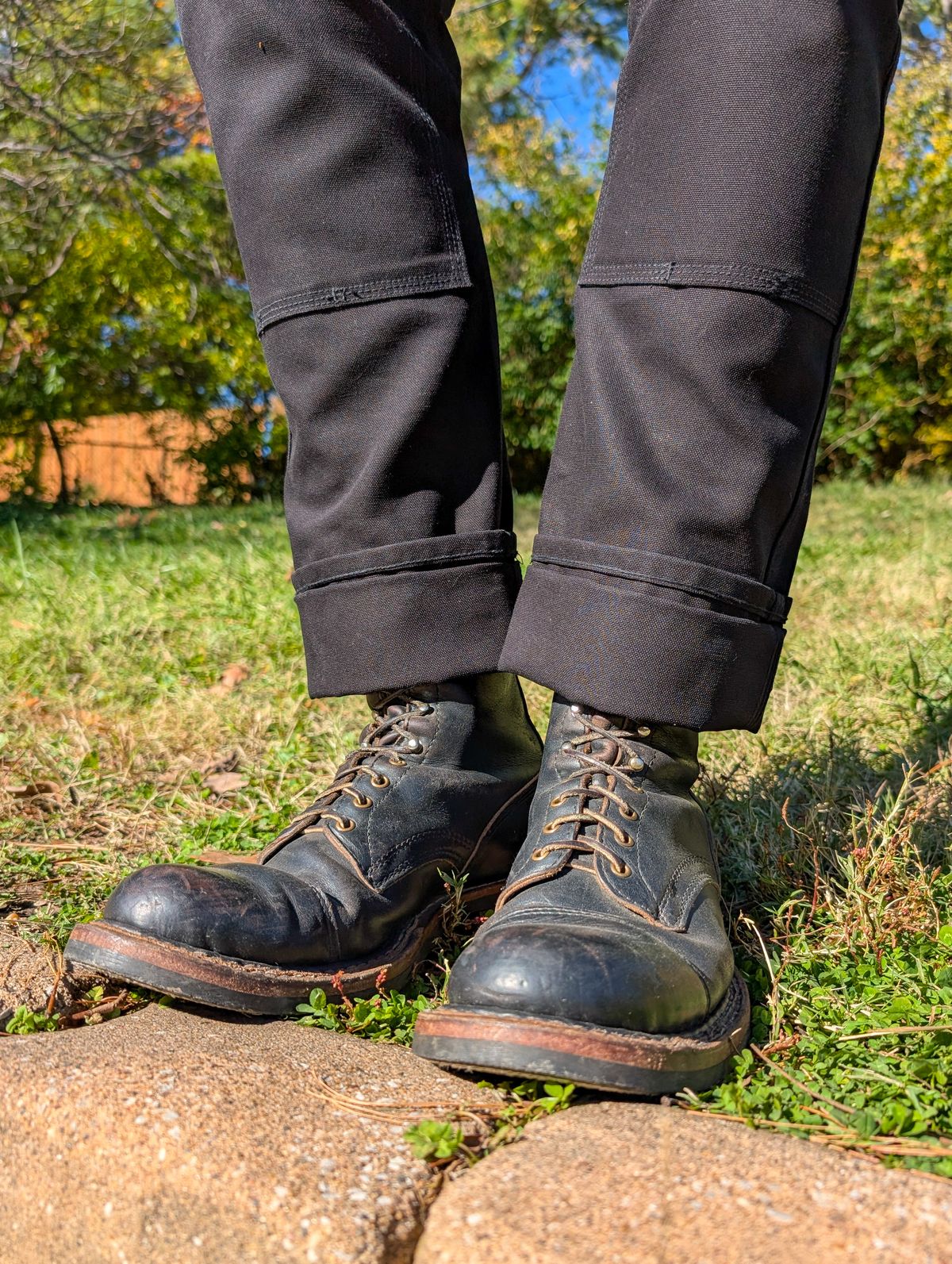 Photo by demo on November 11, 2024 of the White's Bounty Hunter in Horween Black Chromexcel.