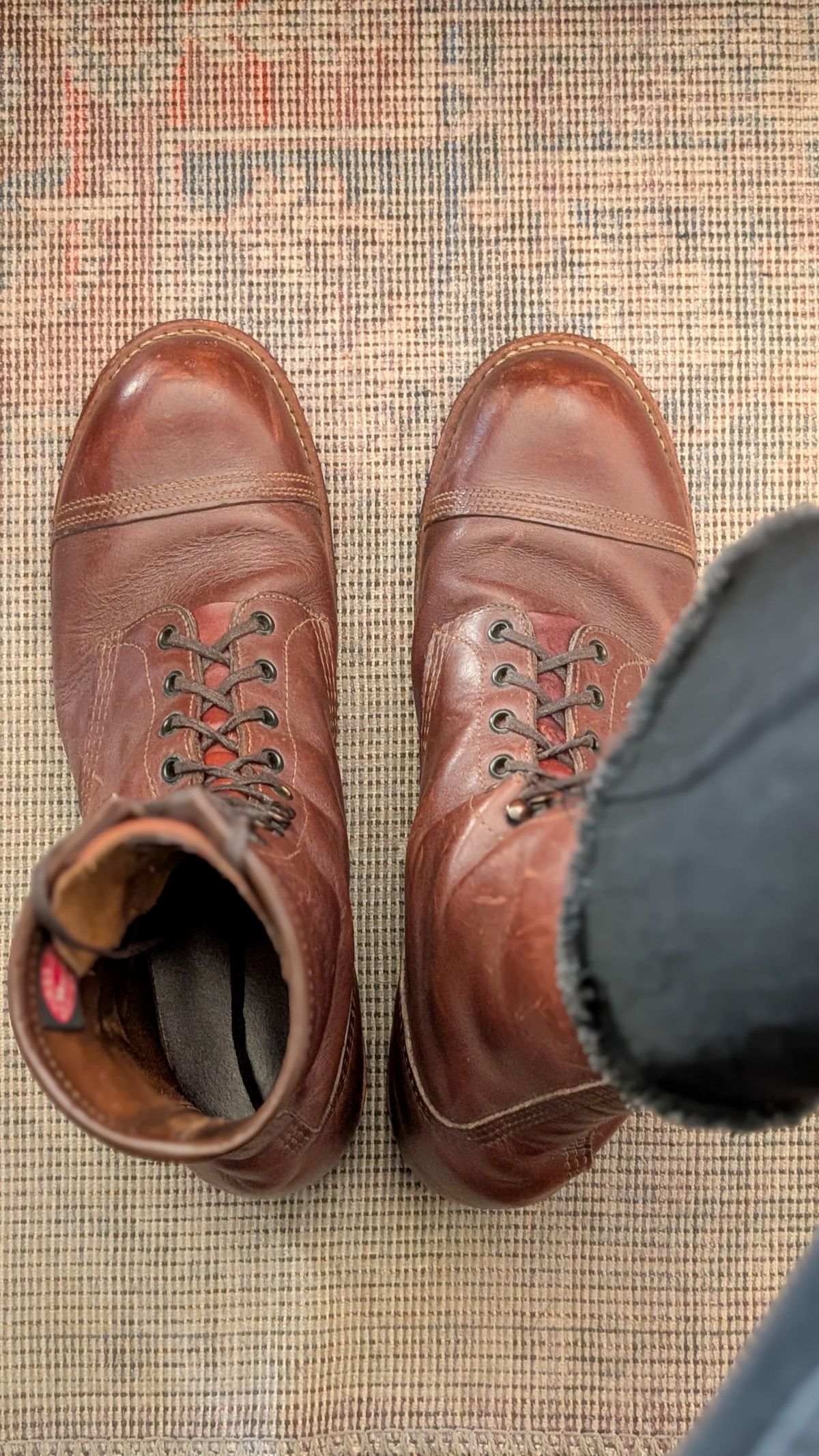 Photo by demo on January 10, 2026 of the Red Wing x Indian Motorcycle Spirit Lake in S.B. Foot Amber Portage.