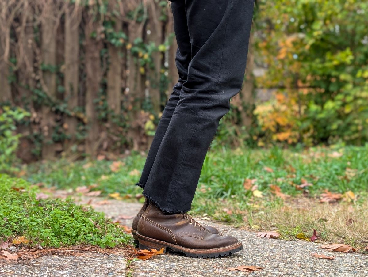 Photo by demo on November 21, 2024 of the White's Bounty Hunter in Horween Olive Waxed Flesh.