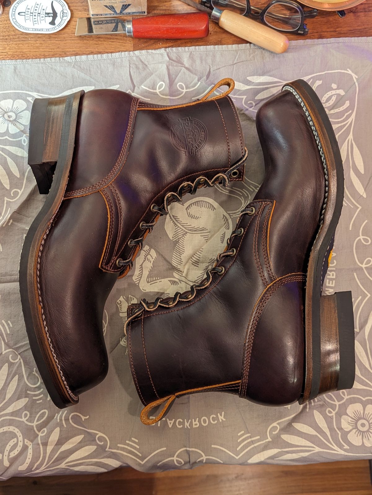 Photo by demo on November 1, 2023 of the Frank's Boots Type 1 Commander in Seidel Brown Domain.