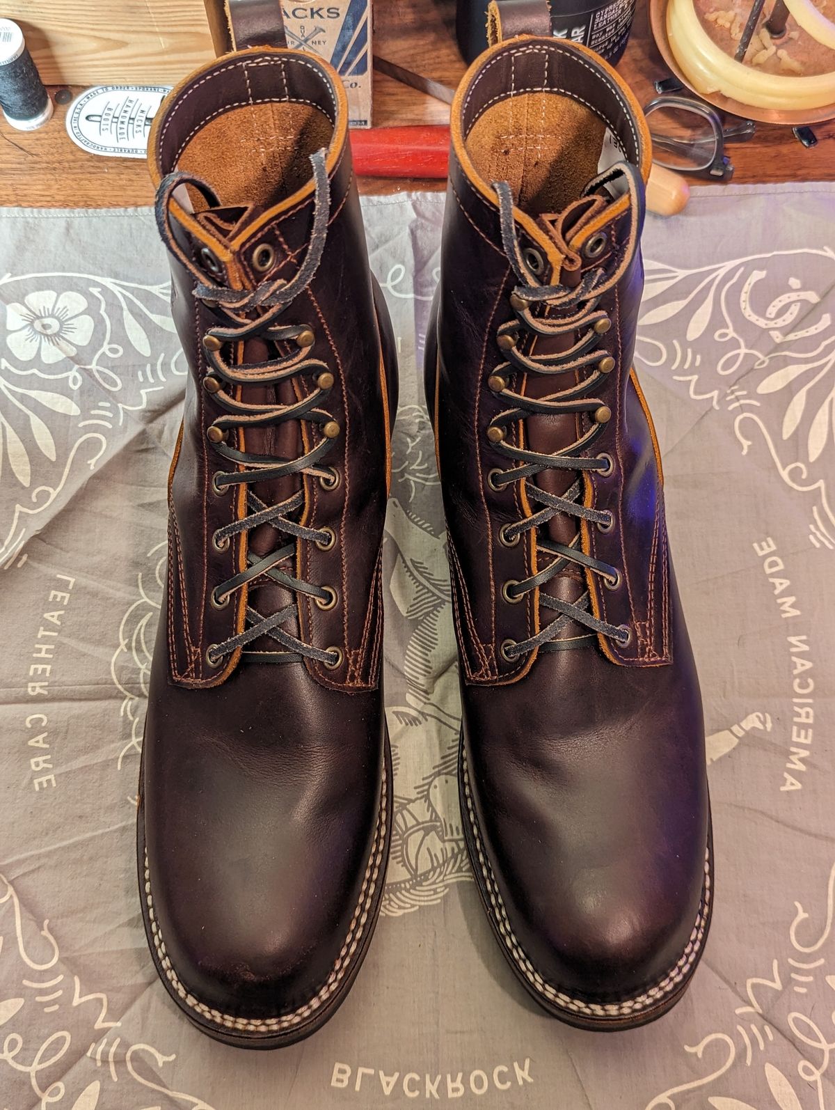 Photo by demo on November 1, 2023 of the Frank's Boots Type 1 Commander in Seidel Brown Domain.