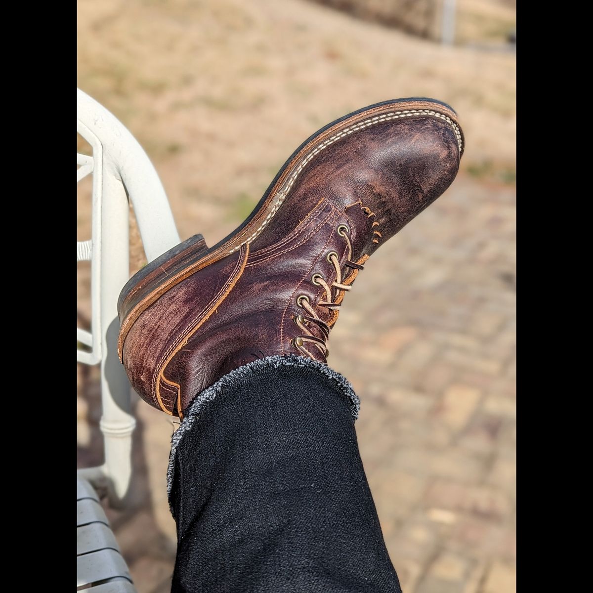 Photo by demo on February 11, 2024 of the Frank's Boots Type 1 Commander in Seidel Brown Domain.