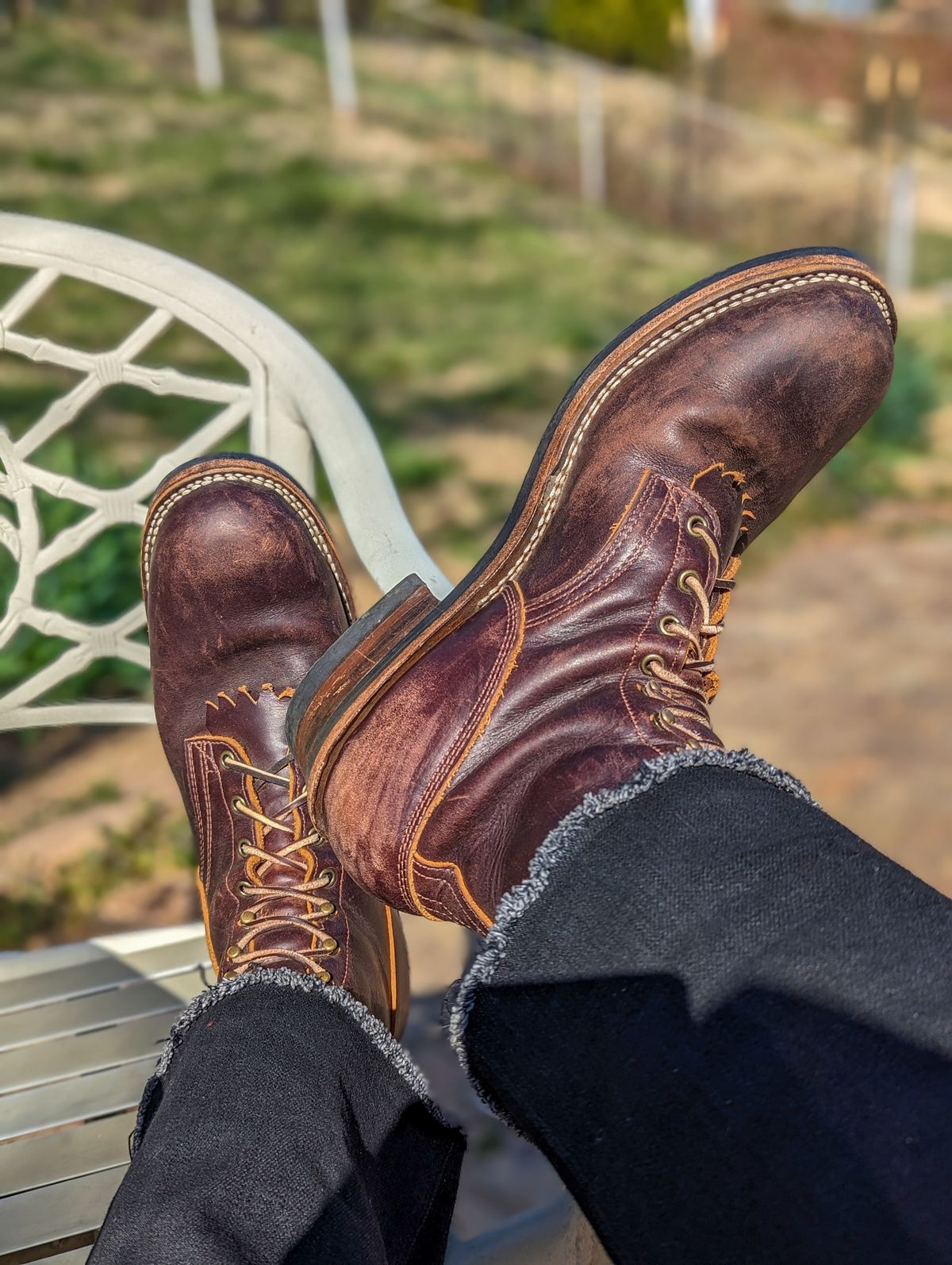 Photo by demo on March 12, 2024 of the Frank's Boots Type 1 Commander in Seidel Brown Domain.