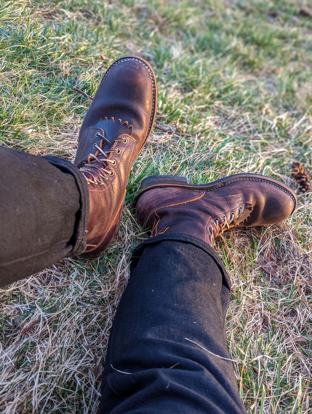 Photo by demo on March 3, 2024 of the Frank's Boots Type 1 Commander in Seidel Brown Domain.